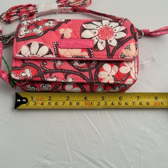 Vera Bradley Blush Pink All in One Crossbody floral wallet and wristlet - Picture 8 of 10